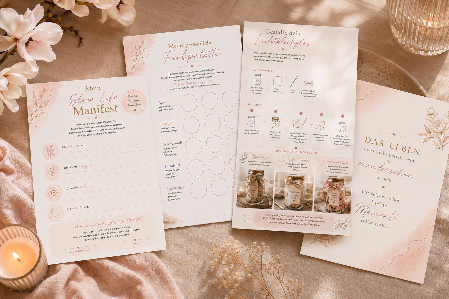 Slow Voyage Wohlfühlguide mit Reflexionsfragen, Ritualen und Printables