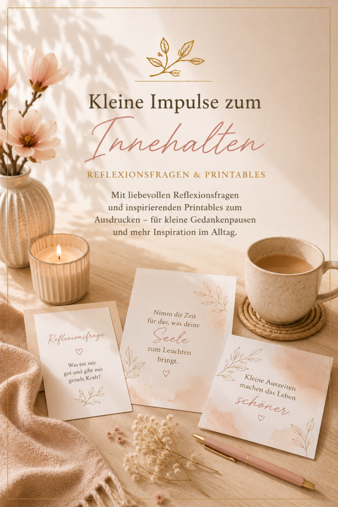Reflexionsfragen und inspirierende Printables aus dem Slow Voyage Wohlfühlguide