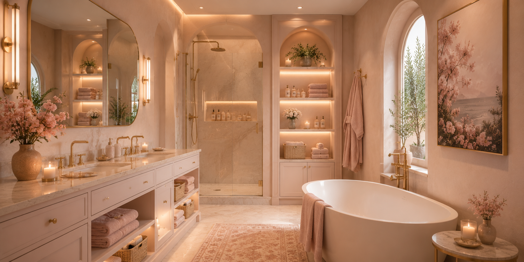 chatgpt image 26. aug. 2026, 17 08 19 Helles Badezimmer im Soft-Luxury-Stil mit freistehender Badewanne und warmem Licht